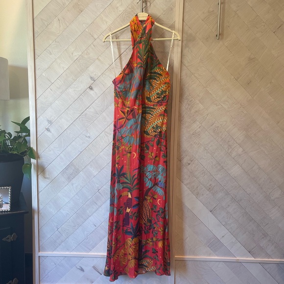 Farm Rio Halter Maxi Dress size Medium - Picture 2 of 4
